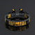 Sacred Karma Tiger Eye  Obsidian Flatbead Bracelet