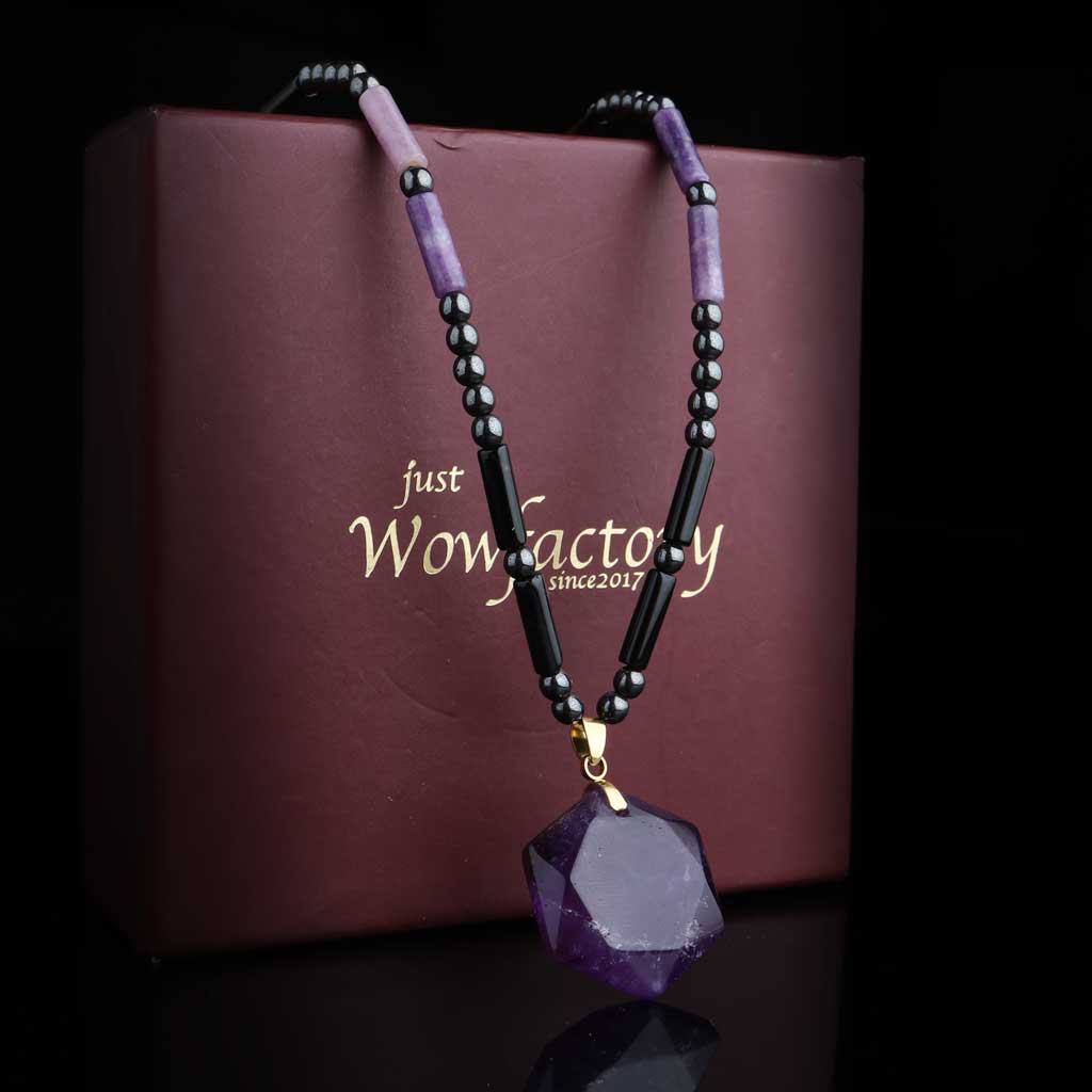 Remain Poised Amethyst Pendant Necklace