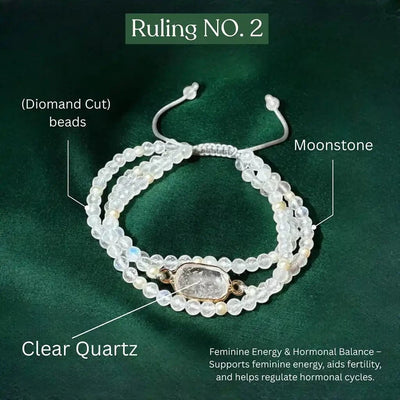 Number 2 Numerology Women Bracelet For Balance and Clarity