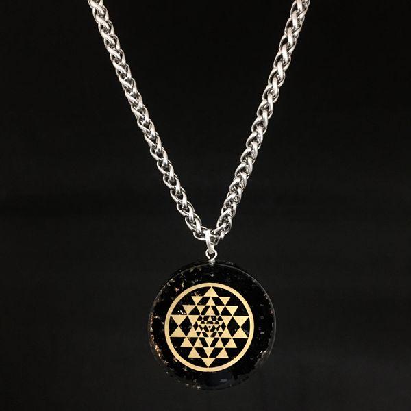 Exclusive Stainless Steel Lakshmi Sriyantra Necklace