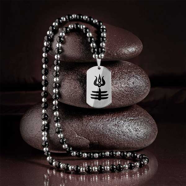 Undying Faith In 108 Shiva Obsidian Hematite Necklace Mala