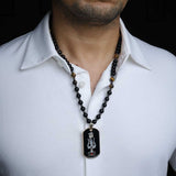 Remain Immersive in Lord Shiva Shiva Pendant Tiger Eye Agate Necklace