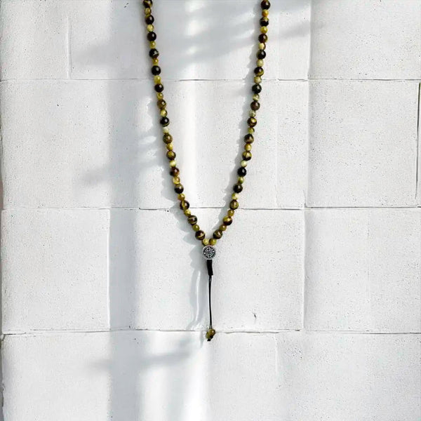 Spiritual Sriyantra Tiger Eye Mala Bracelet