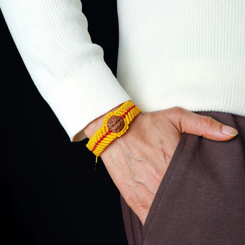 4 Mukhi Rudraksha Kalawa Thread Bracelet | Certified & Adjustable