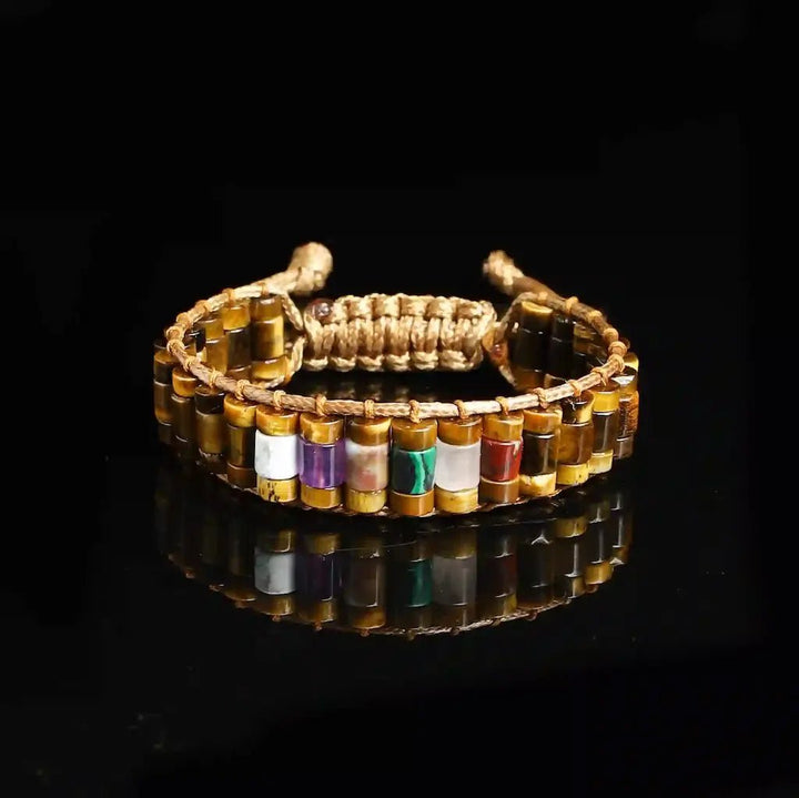 Tiger Eye 7 Chakra Bracelet