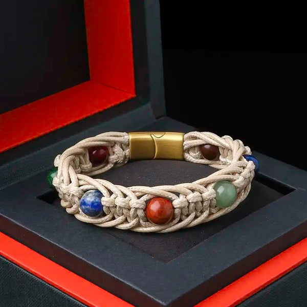 Spiritual Journey 7 Chakra Indian Tribal Bracelet