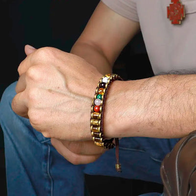 Balance & Brilliance The 7 Chakra Tiger Eye Bracelet