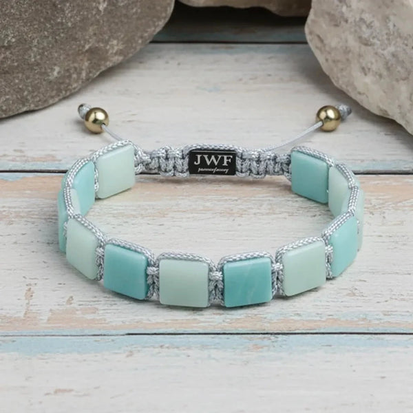 Dazzling Brilliance Amazonite Flatbead Bracelet