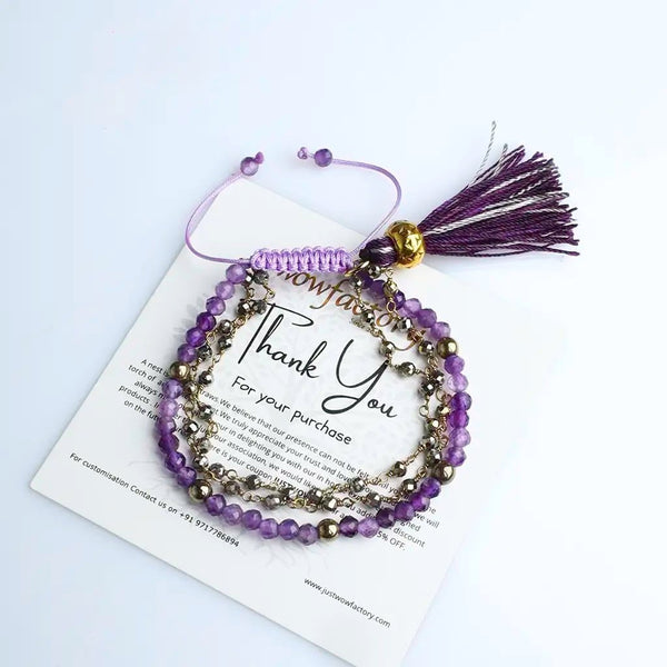 Honest Affirmation Pyrite Amethyst Bracelet