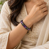 The Calm Companion Pyrite Amethyst Bracelet
