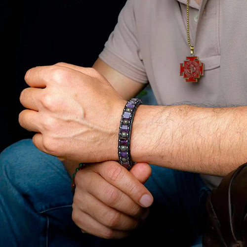 The Perfect Companion Pyrite Amethyst Bracelet