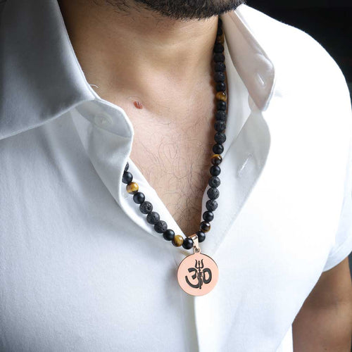 "The Power Of Act Now" Lava Tiger Eye Mahadev Mala