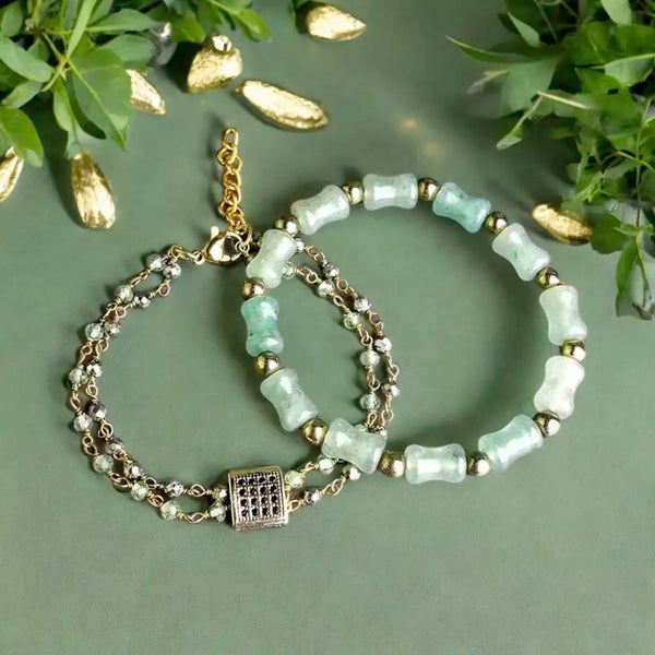 Aventurine Pyrite & Hematite Bracelet: Wealth Manifestor