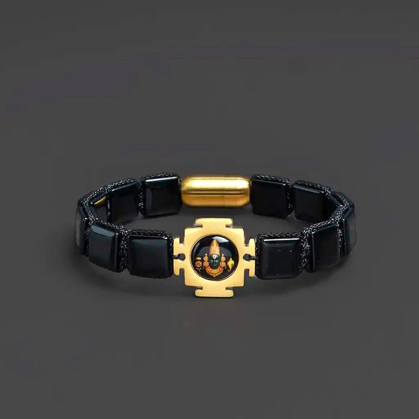 Sacred Calling – Devotional Onyx Flat bead Bracelet