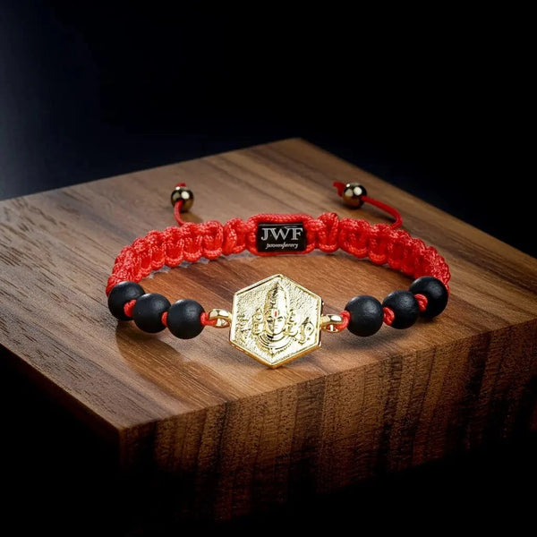 Sacred Venkatesh Balaji 18k Gold-Plated Karungali  Bracelet