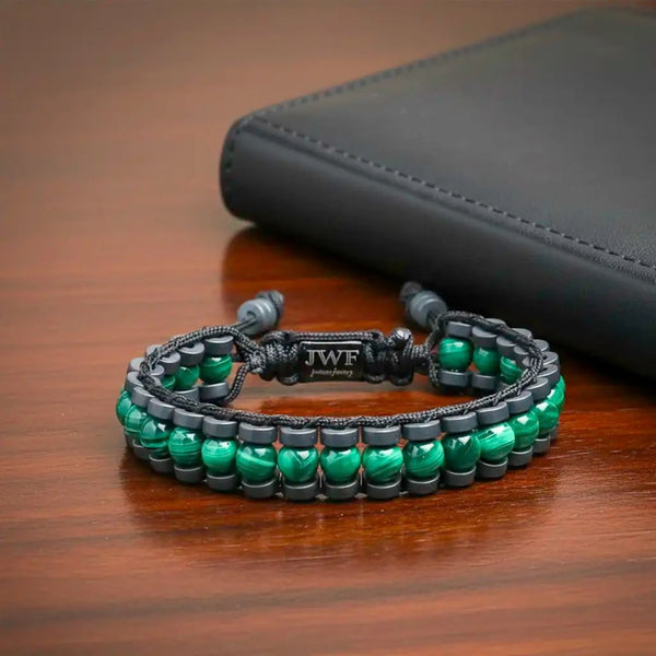 Breaking The Impasse Malachite Hematite Bracelet