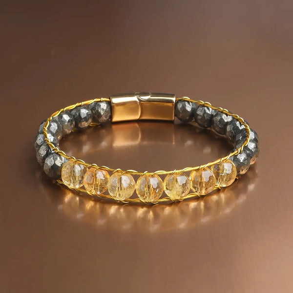 Citrine Pyrite Bracelet for Women