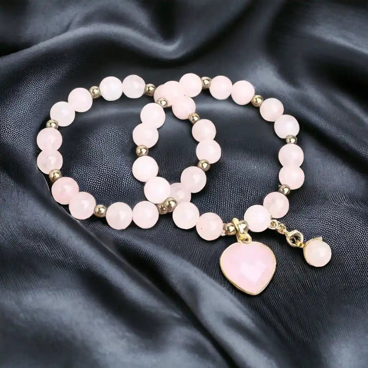 925 Silver Rose Quartz Bracelet 