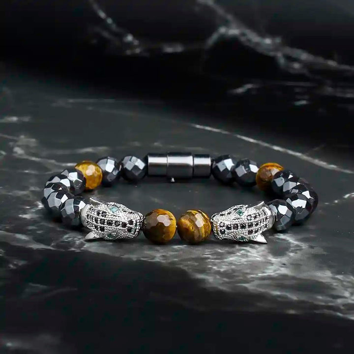 Hematite and tiger eye bracelet