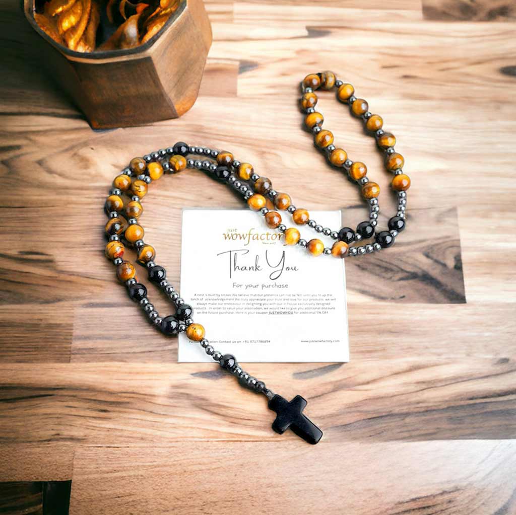 Natural Obsidian & Tiger Eye's Mala Bracelet - Spiritual Bliss Shop