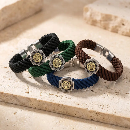 Divine Prosperity 18K Gold Plated Sriyantra Bracelet