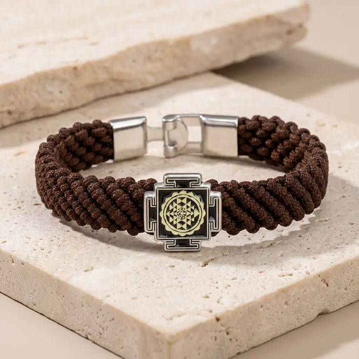 Divine Prosperity 18K Gold Plated Sriyantra Bracelet