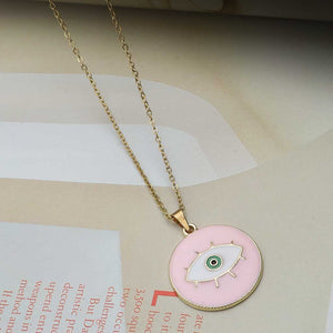JWF™ Unassuming Simplicity Evil Eye Stainless Steel Necklace