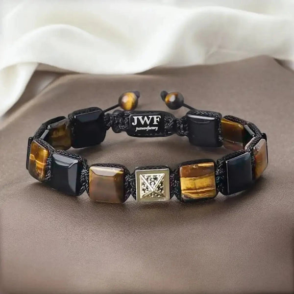 Shop men flatbead tiger eye bracelet
