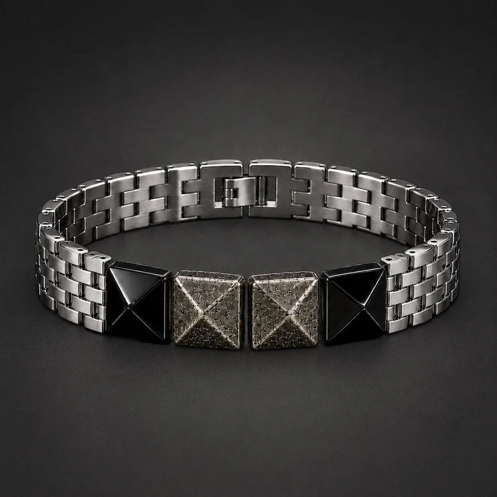Fight Back With Grit Obsidian Pyrite Bracelet