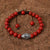 JWF™  "Fort Of Protection" Red Turquoise Buddha Bracelet