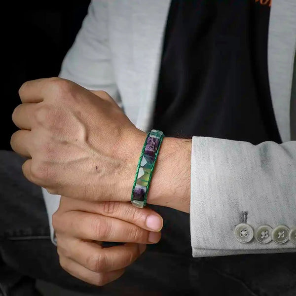 From Chaos to Clarity Fluorite Wristband Bracelet