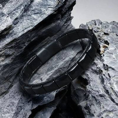 The Anchor Of Protection Root Chakra Obsidian Wristband Bracelet