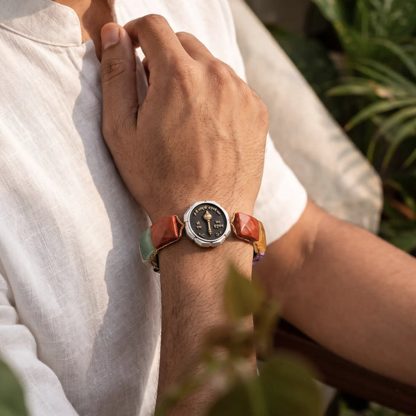 Divine Shield | Strength & Planetary Balance Bracelet (Panchmukhi Hanuman Navgrah)