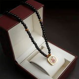 Remain Surrendered Under Hanuman Ji 108 Agate Tiger Eye Mala