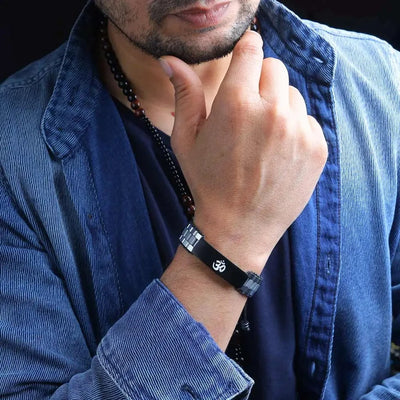 [LIMITED EDITION] Impressive Bounce Back Aum | Shiva Flat beaded Hematite Bracelet