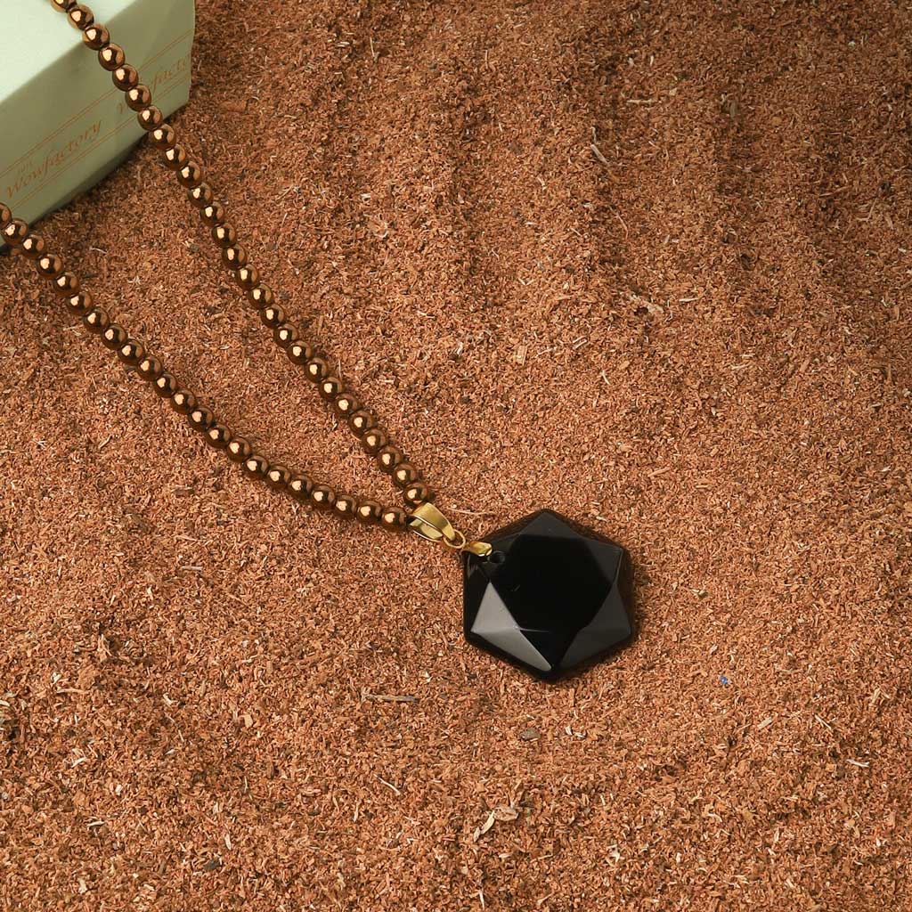 Deeper illumination Tiger Eye, Amethyst, Howlite & Obsidian  Hematite Necklace