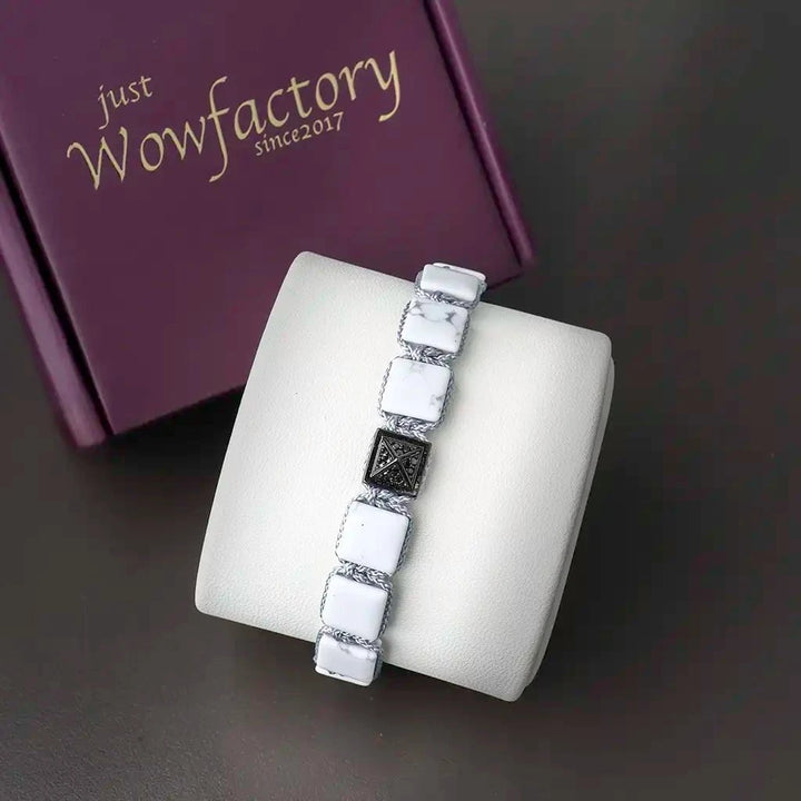 Shop flatbead howlite bracelet for men