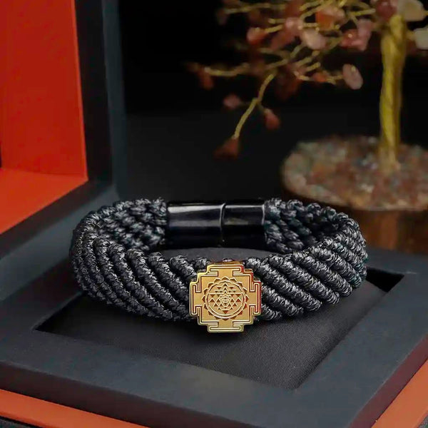 Divine Prosperity 18K Gold Plated Sriyantra Bracelet