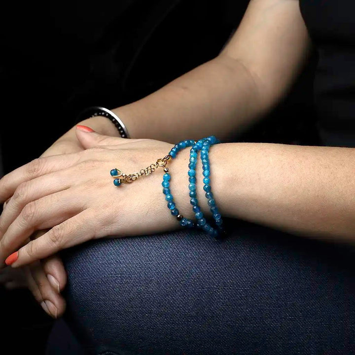 Layered Apatite Bracelet