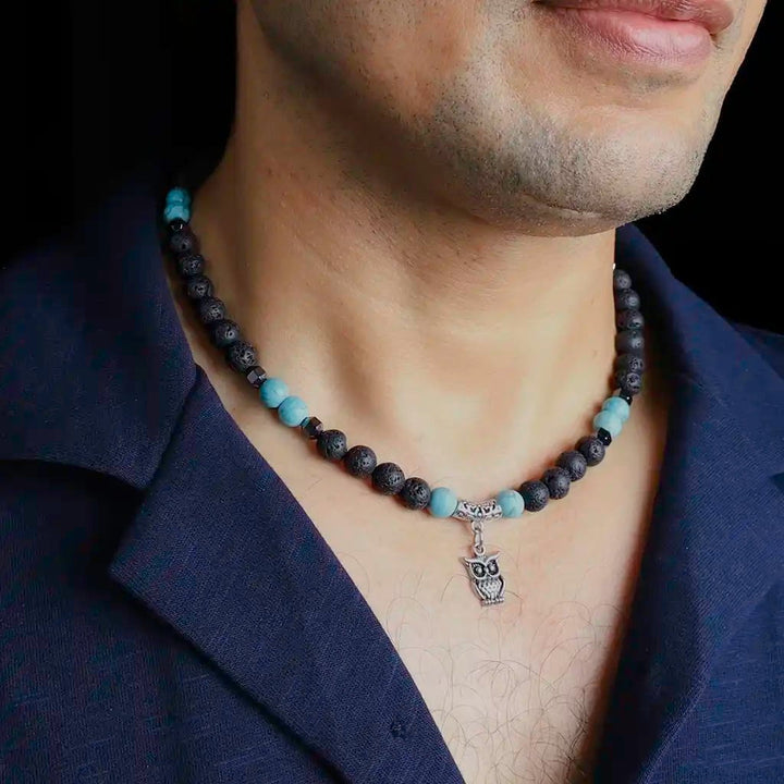 turquoise pendant necklace mens