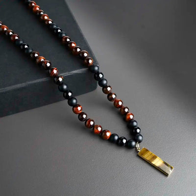 Courage Bestower Tiger Eye Agate Necklace Mala