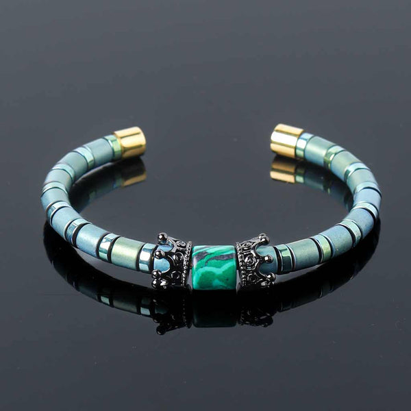 Imminence Of Abundance Malachite Hematite Bracelet