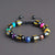 Peaceful & Vibrant 7 Chakra Tiger Eye Obsidian Bracelet