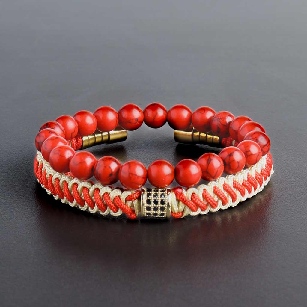 Wisdom &amp; Tranquility Red Turquoise &amp; Cuff Bracelets