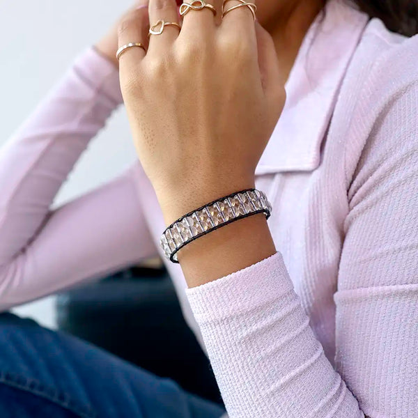 Unshaken Belief Clear Quartz Bracelet Wristband