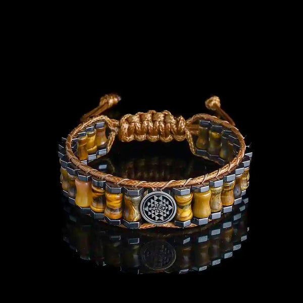 Divine Sanity Sriyantra Tiger Eye Bracelet