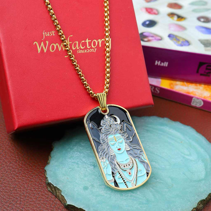 The Eternal Truth Shiva Pendant Stainless Steel Chain Necklace