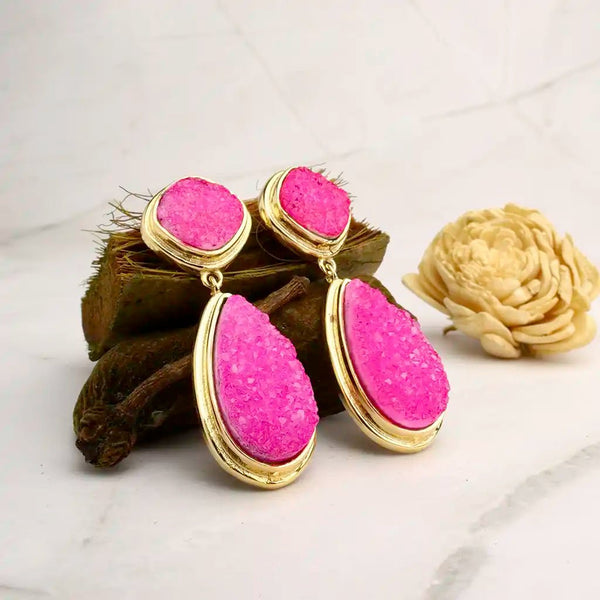 Exceptional Elegance Druzy Agate Earrings