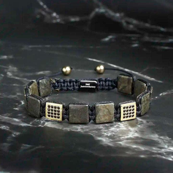 Flatbead pyrite bracelet