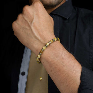 JWF Immense Willingness Tiger Eye Tibetan Tribal Bracelet